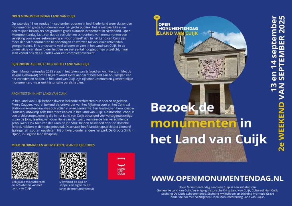 Grafische vormgeving Open Monumentendag Land van Cuijk